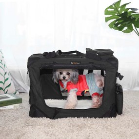 Transportadora para animais de estimação S 50 x 35 x 35 cm preto