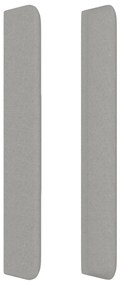 Cabeceira cama c/ abas tecido 103x16x118/128 cm cinzento-claro