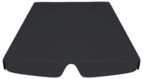 Toldo suplente p/ baloiço de jardim 150/130x105/70 cm preto