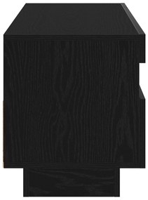 Estante de TV vidaXL com Luzes LED em Carvalho Preto 100x35x40 cm de M