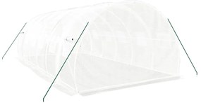 Estufa com estrutura de aço 18 m² 6x3x2 m branco