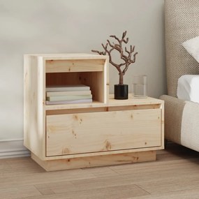 814374 vidaXL Mesa de cabeceira 60x34x51 cm madeira de pinho maciça
