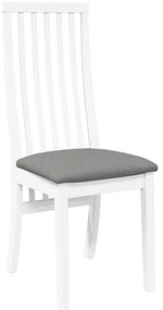 Cadeiras de jantar com almofadões 2 pcs madeira maciça branco