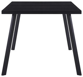 Mesa de jantar 160x80x75 cm vidro temperado preto