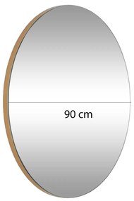 Espelho Gold – Dourado – Diâmetro 90 cm