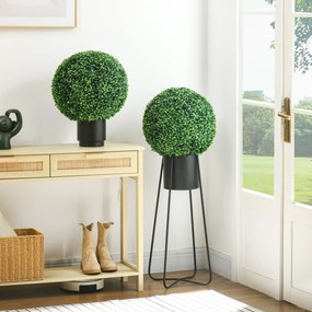 Conjunto de 2 bolas de buxo artificiais de 40 cm, para decoração de interiores ou exteriores, na cor verde