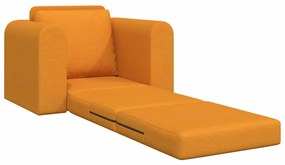 Sofá Cama de Chão 2-em-1 Amarelo Escuro 98x71x83 cm Tecido