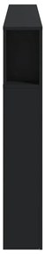 Cabeceira cama c/ LEDs 180x18,5x103,5 cm deriv. madeira preto