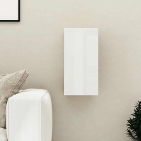vidaXL Móvel de TV 30,5x30x60 cm derivados de madeira branco brilhante