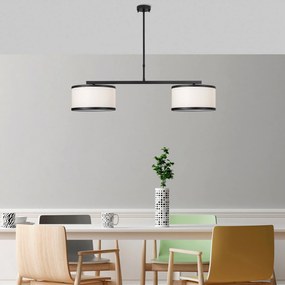 Candeeiro de Teto Way – Preto e Branco – 100 x 30 x 75 cm