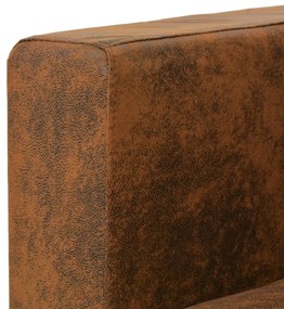 Sofá de 3 lugares 191x73x82 cm camurça artificial
