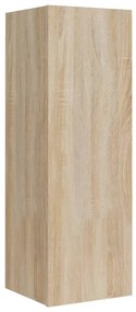 Conjunto móveis de TV 4 pcs madeira processada carvalho sonoma