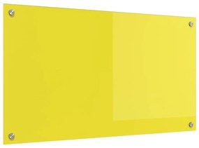 Barreira de Cozinha vidaXL Amarelo 90x50x0,6 cm em Vidro Temperado