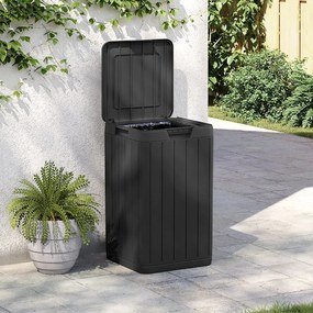 Caixote do lixo de exterior 38x38x65 cm PP antracite