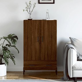 vidaXL Armário alto derivados madeira 69,5x31x115 cm carvalho castanho