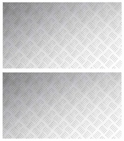 2 Placas de Alumínio Antiderrapantes em Chequer 90x50 cm