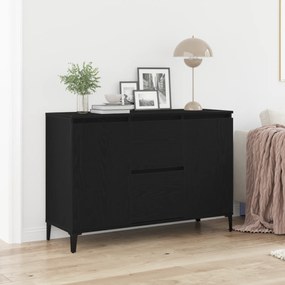 Sideboard vidaXL Preto Carvalho 104x35x70 cm Madeira de Engenharia