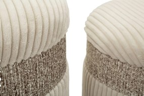 PUFE COM ARMAZENAMENTO 3 PEÇAS Ø 40,5x49,5-35x42-31x38 CM CREME