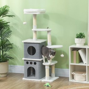 PawHut Arranhador para Gatos 126 cm Torre de Arranhar para Gatos Arran