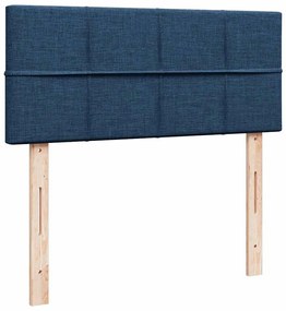 Estrutura de cama otomana com colchão 120x200 cm tecido azul