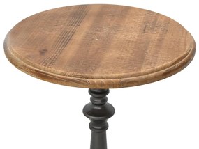 Mesa de extremidade madeira de abeto maciça 40x64 cm castanho