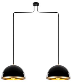 Candeeiro de Teto Fenerci – Preto e Dourado – 100 x 20 x 124 cm
