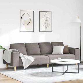 vidaXL Conjunto de Sofás Cinzento-acastanhado tecido