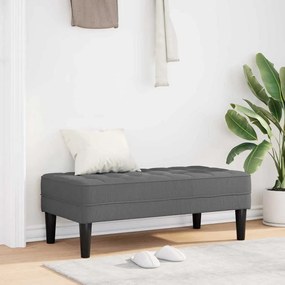 vidaXL banco Cinzento escuro 113 x 57 x 39 cm tecido