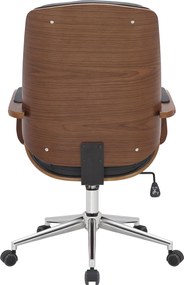 Cadeira de escritório Yankton Nogueira e Preto