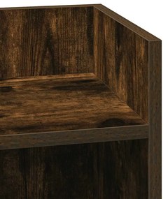 Mesas laterais 2 pcs prateleira 110x50x103 cm carvalho fumado