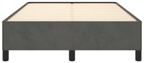Estrutura de cama sem colchão 120x200 cm veludo cinzento-escuro