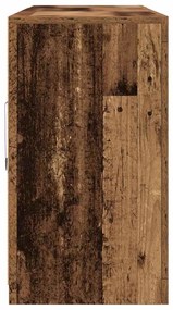 Buffet com Luzes LED Madeira Velha 162x37x67 cm Madeira de Engenharia