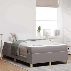 vidaXL Cama Box Outros Taupe e Branco 120 x 190 cm tecido