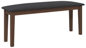 Banco 110 cm madeira seringueira maciça castanho