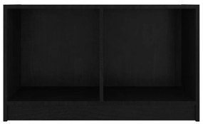 Móvel de TV 70x33x42 cm madeira de pinho maciça preto