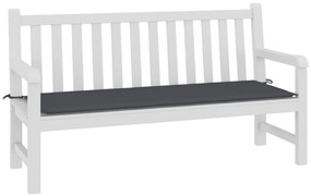 Almofadão p/ banco jardim 150x50x3 cm tecido oxford antracite