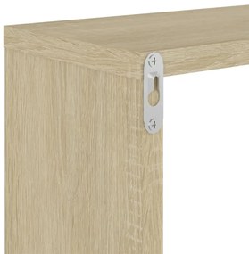 Prateleiras de parede em forma de cubo 2 pcs 26x15x26 cm sonoma