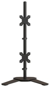 Suporte duplo para monitor VESA 75/100 mm aço preto