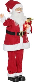 Figura de Pai Natal, 53 x 27 x 120 cm, Comando de Voz, Vermelho