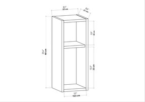 Mesa de Cabeceira Sault – Carvalho – 23,2 cm x 22 cm x 59,6 cm