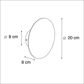 LED Candeeiro de parede inteligente redondo dourado incl. 2 WiFi g9 - Polia Design