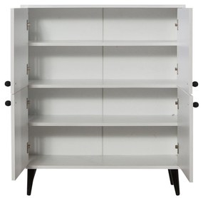 Armário Multiuso Multilux – Branco, Preto, Amarelo – 95x111x36 cm