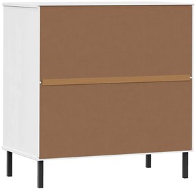 Aparador 3 gavetas 77x40x79,5 cm madeira maciça OSLO branco