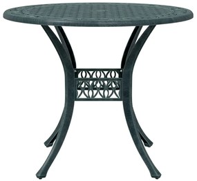 Mesa de jardim Ø90x75 cm alumínio fundido verde