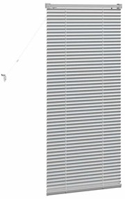 Persiana de Janela com cortinas Manual Prata 80 x 130 cm Alumínio