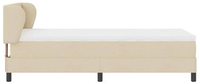 Cama Box Spring com Colchão Creme 90x200 cm Tecido
