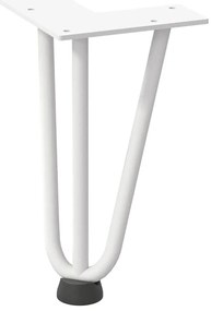 Pernas de grampo para mesa de centro 4 peças, branco, 20 cm, aço maciç