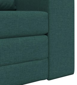 Sofá Cama de Chão 2-em-1 Verde Escuro 98x71x83 cm Tecido