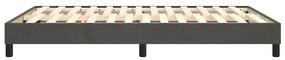 Estrutura de cama sem colchão 140x200 cm veludo cinzento-escuro