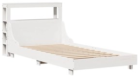 Cama sem colchão 90x190 cm madeira de pinho maciça branco
